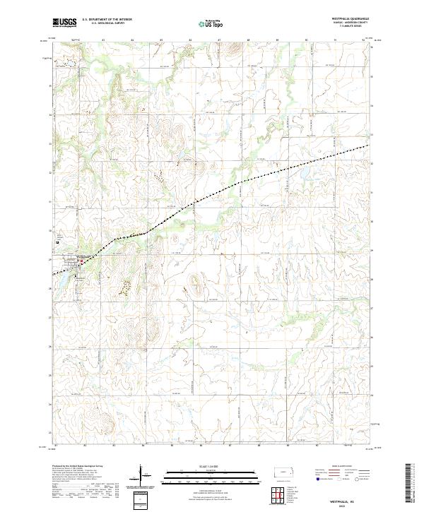 Westphalia 2022 topographic map thumbnail
