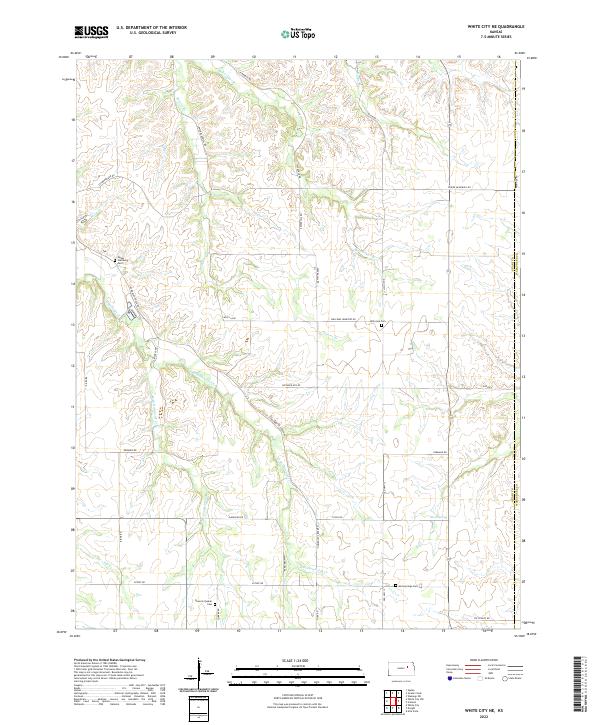 White City NE topographic map thumbnail