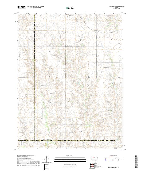 Wild Horse Creek topographic map thumbnail