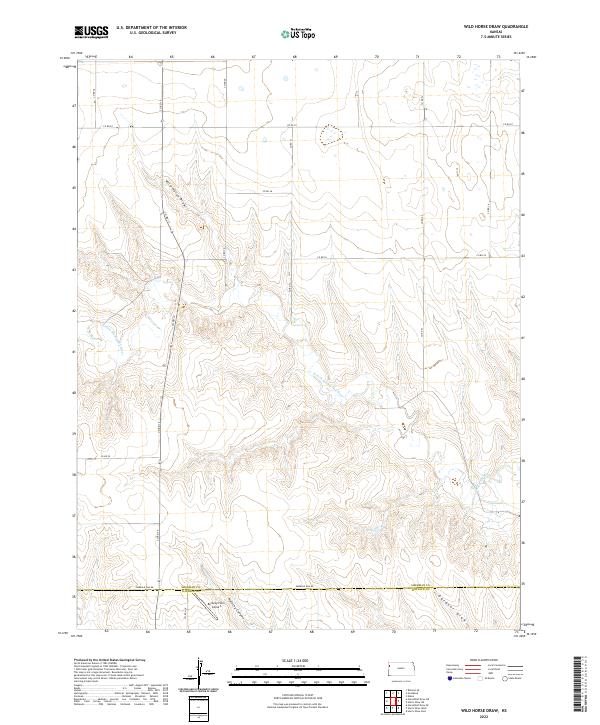 Wild Horse Draw topographic map thumbnail