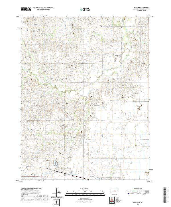 Windom NE 2022 topographic map thumbnail