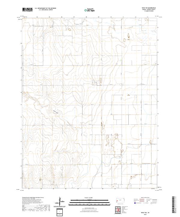 Wolf SW topographic map thumbnail