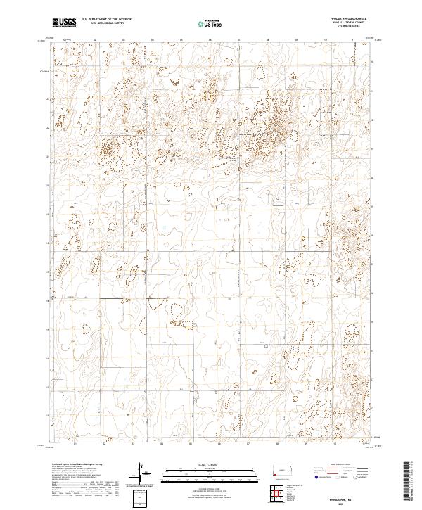 Woods NW topographic map thumbnail