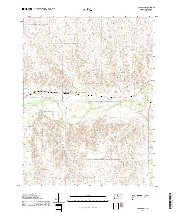 Woodston NW topographic map thumbnail
