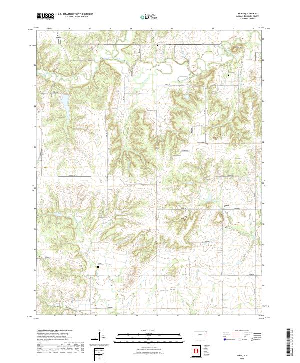 Xenia topographic map thumbnail