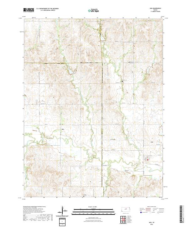 Ada topographic map thumbnail