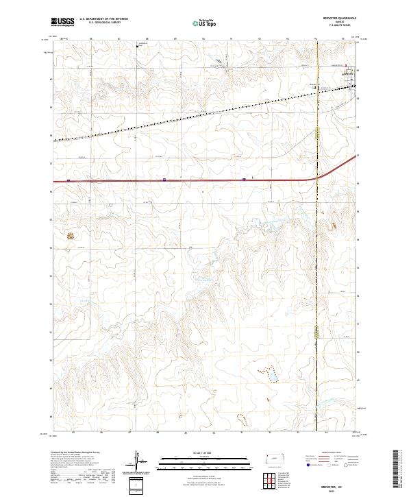 Brewster topographic map thumbnail