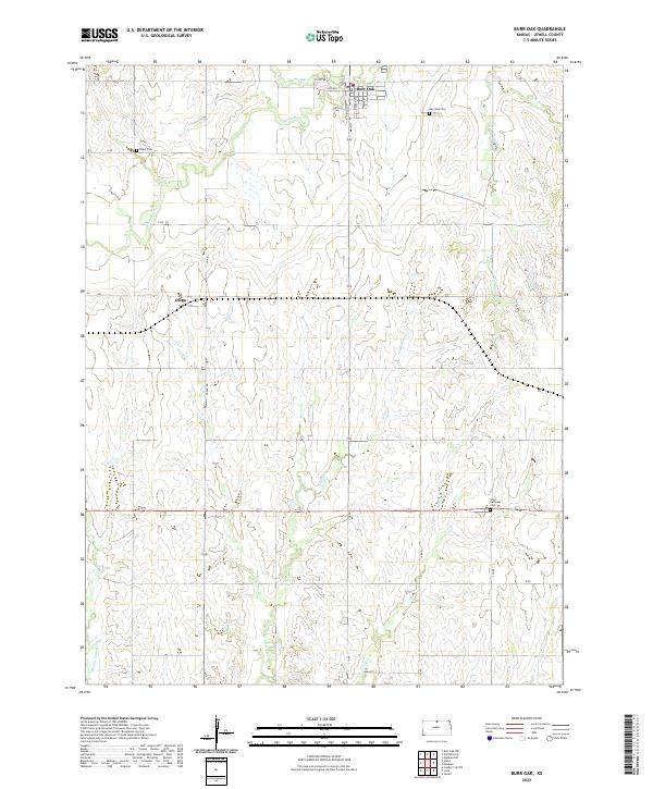 Burr Oak topographic map thumbnail