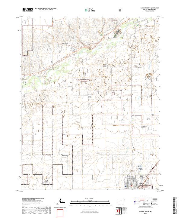 Elkhart North topographic map thumbnail