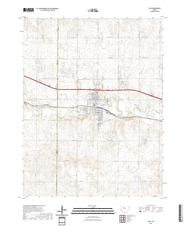 Ellis topographic map thumbnail