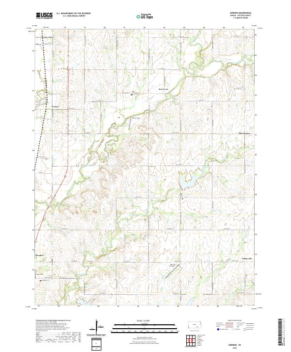 Gordon topographic map thumbnail