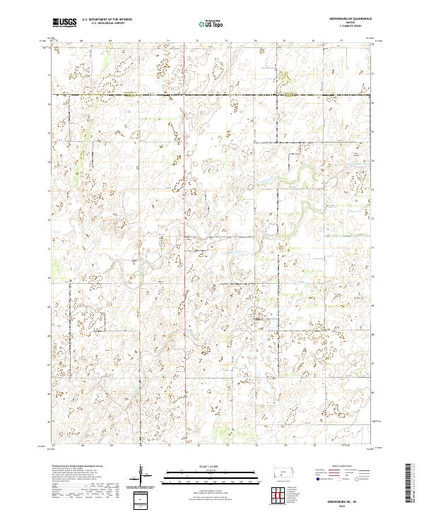Greensburg NE topographic map thumbnail