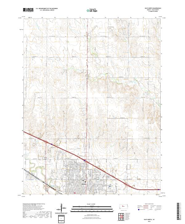 Hays North topographic map thumbnail
