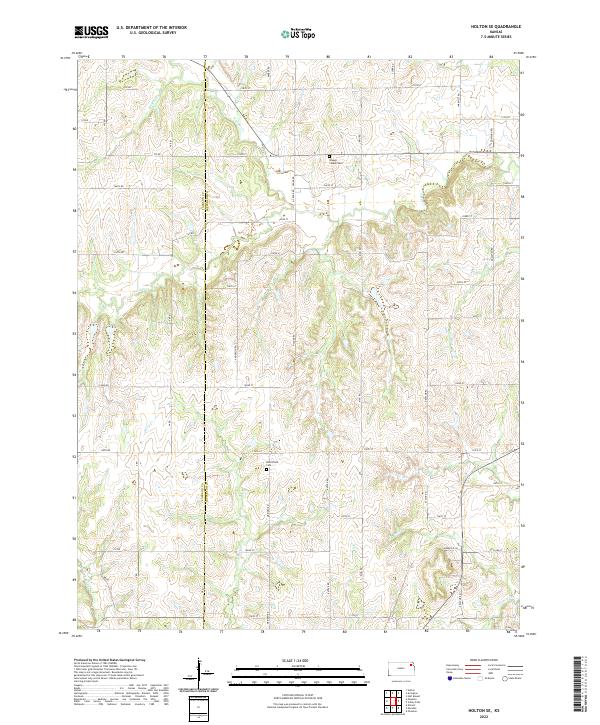 Holton SE topographic map thumbnail