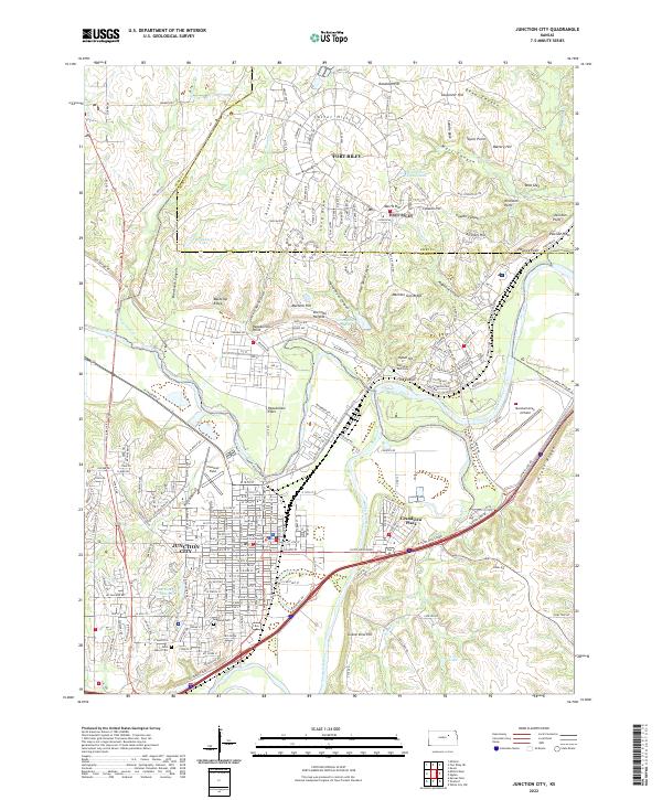 Junction City topographic map thumbnail