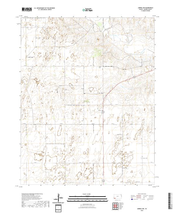 Liberal NW topographic map thumbnail