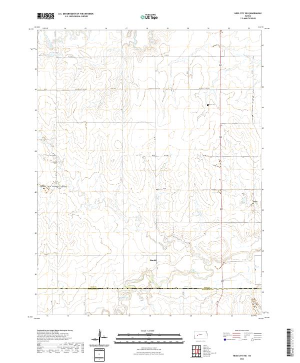 Ness City SW topographic map thumbnail