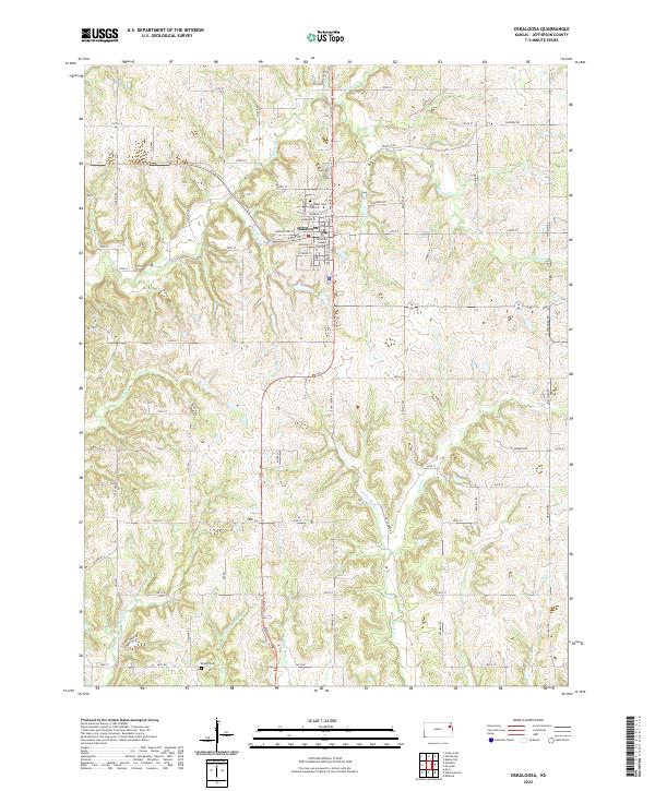 Oskaloosa topographic map thumbnail