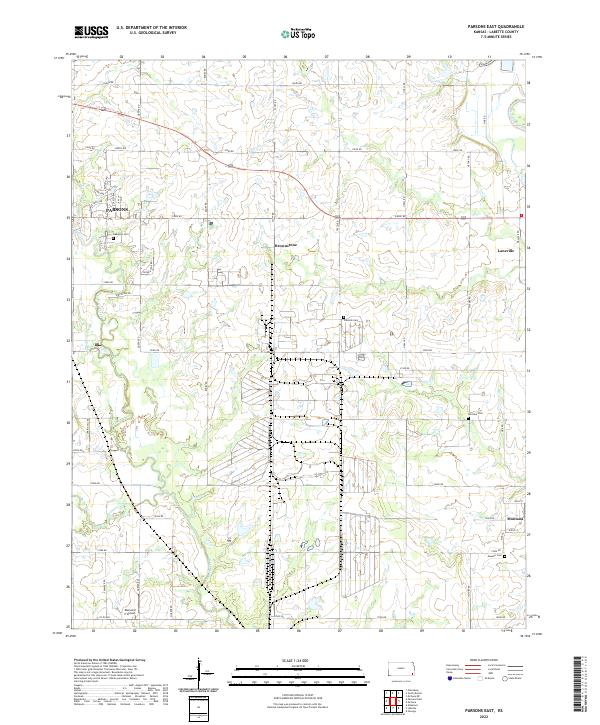 Parsons East topographic map thumbnail