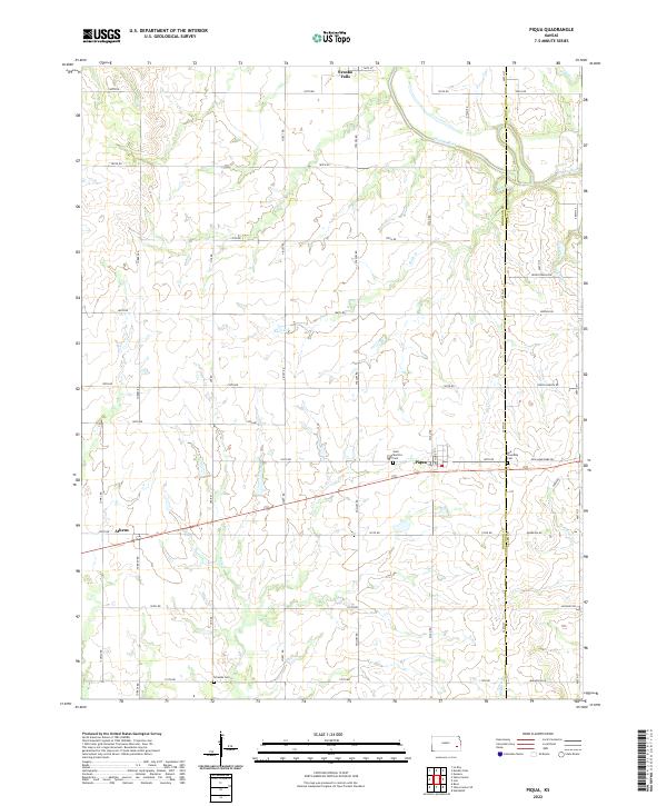 Piqua 2022 topographic map thumbnail