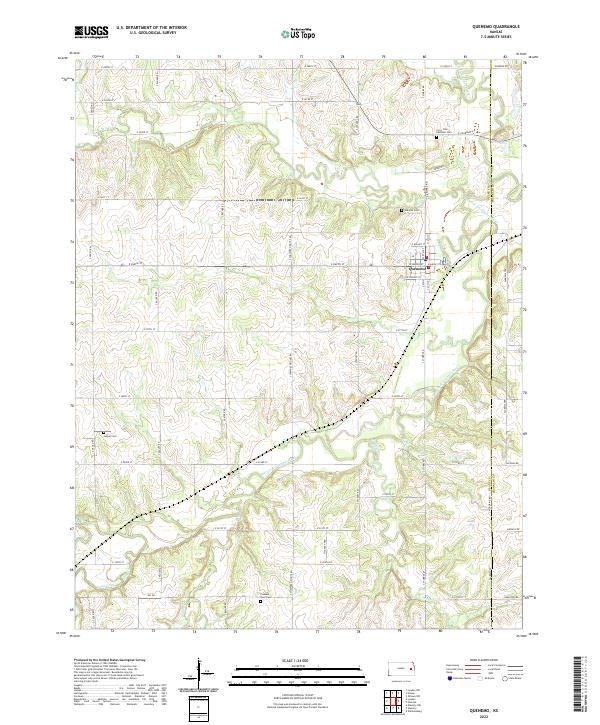 Quenemo topographic map thumbnail