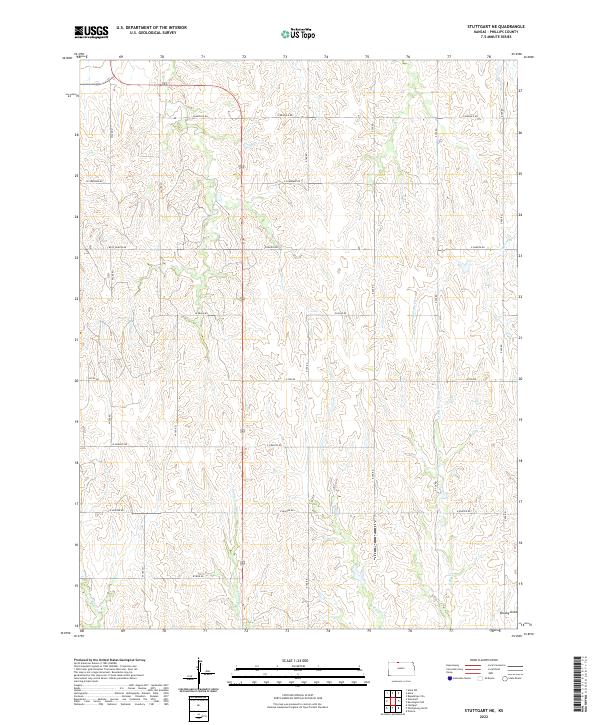 Stuttgart NE topographic map thumbnail