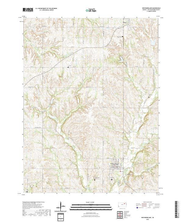Westmoreland 2022 topographic map thumbnail