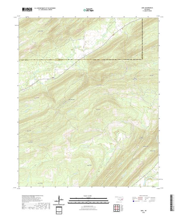 Adel topographic map thumbnail
