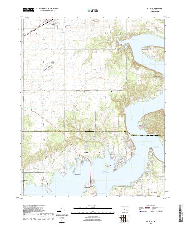 Afton NE topographic map thumbnail