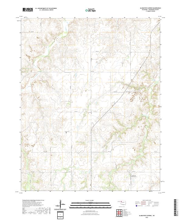 Alabaster Caverns topographic map thumbnail
