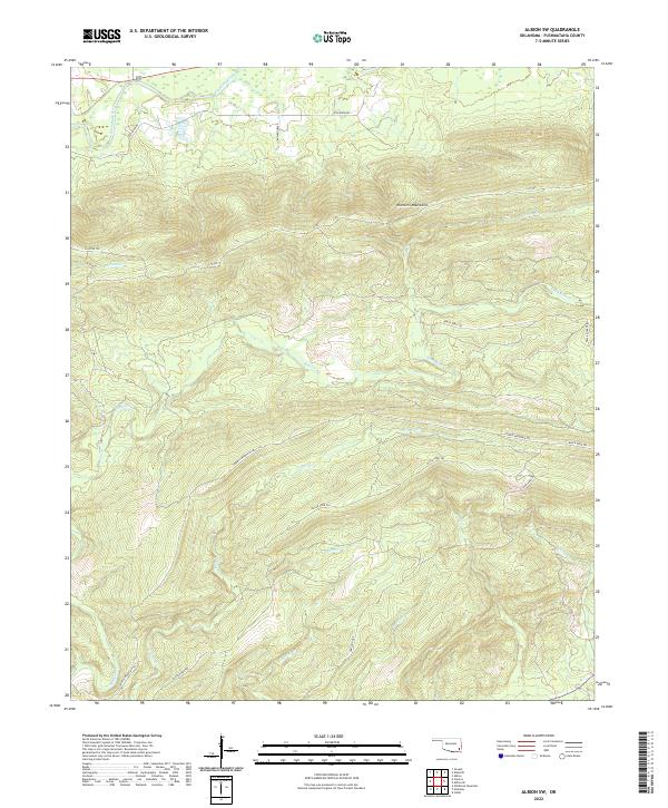 Albion SW topographic map thumbnail