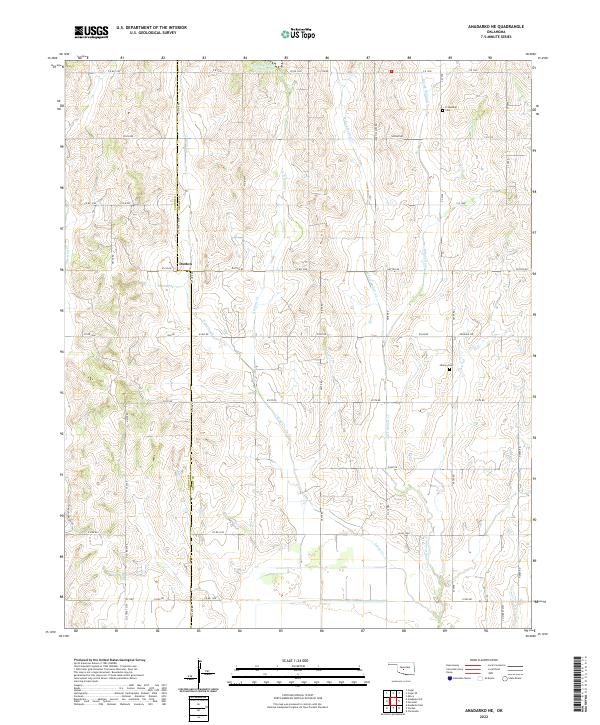 Anadarko NE topographic map thumbnail