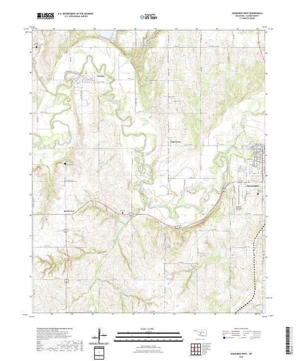 Anadarko West topographic map thumbnail