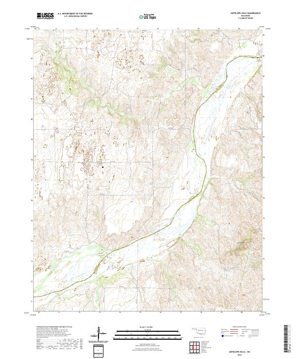Antelope Hills topographic map thumbnail
