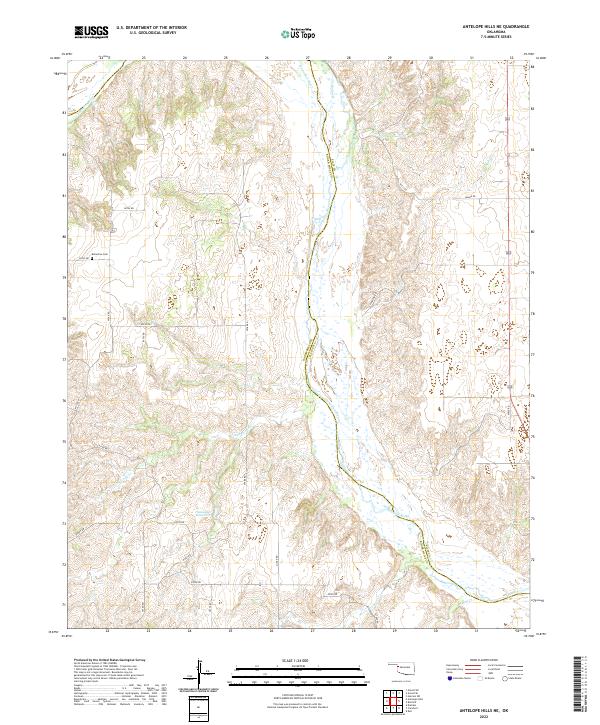 Antelope Hills NE topographic map thumbnail