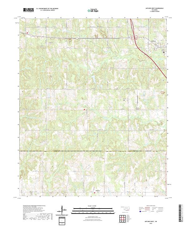 Antlers West topographic map thumbnail