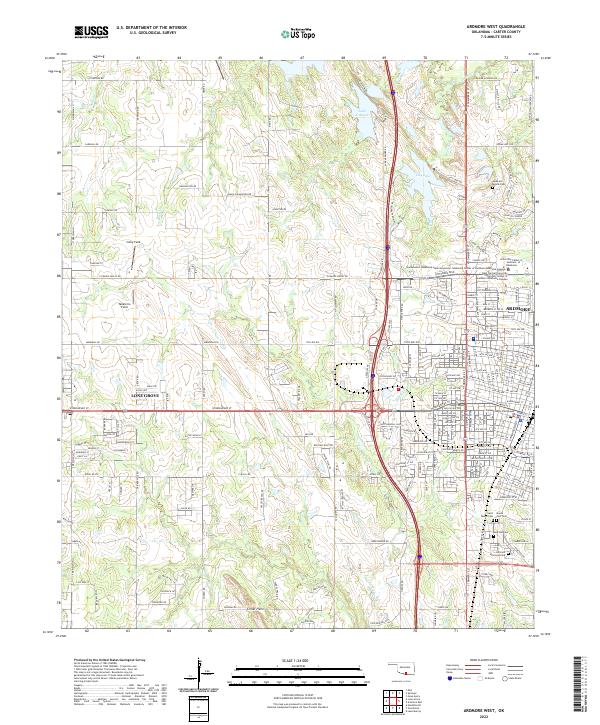 Ardmore West topographic map thumbnail