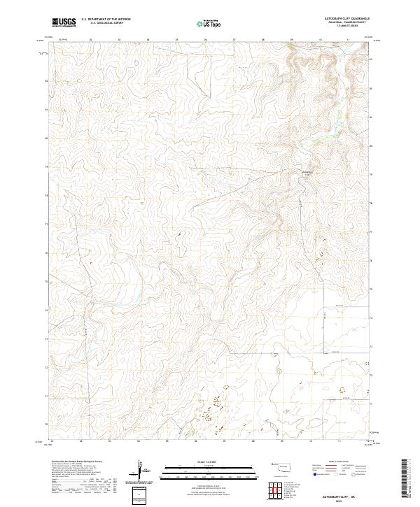 Autograph Cliff topographic map thumbnail
