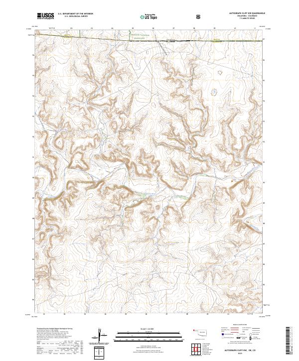Autograph Cliff NW topographic map thumbnail