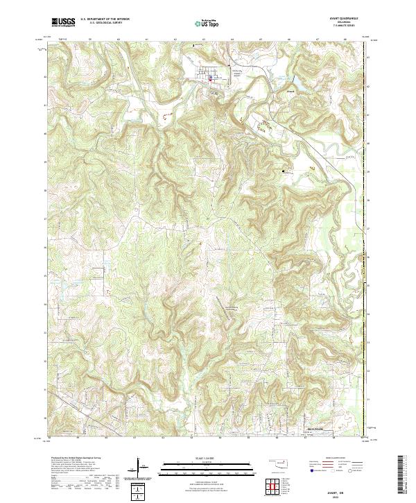 Avant topographic map thumbnail