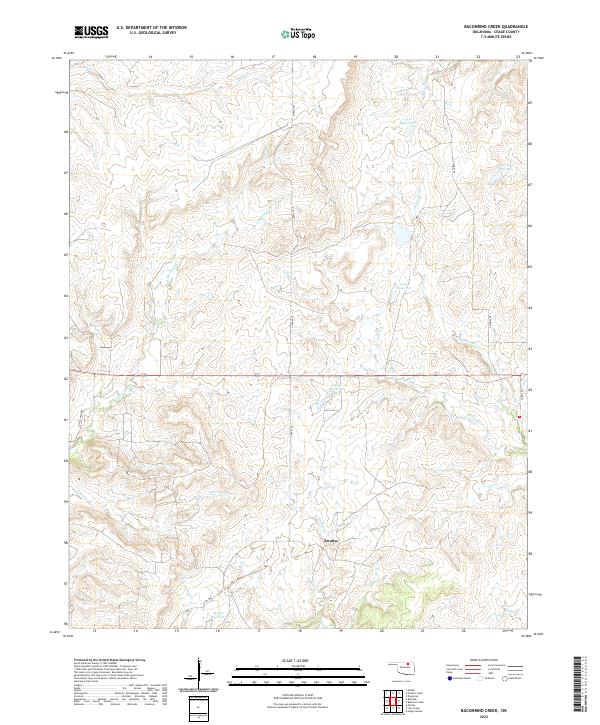 Baconrind Creek topographic map thumbnail