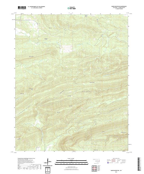 Baker Mountain topographic map thumbnail