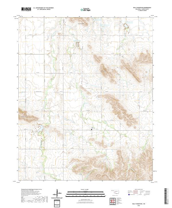 Bally Mountain topographic map thumbnail