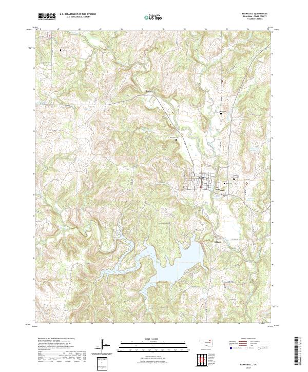 Barnsdall topographic map thumbnail