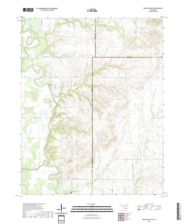 Bartlesville SE topographic map thumbnail