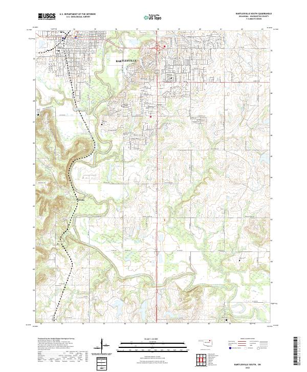 Bartlesville South topographic map thumbnail