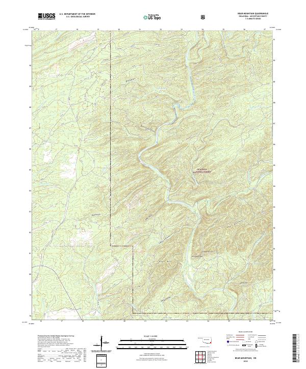 Bear Mountain topographic map thumbnail