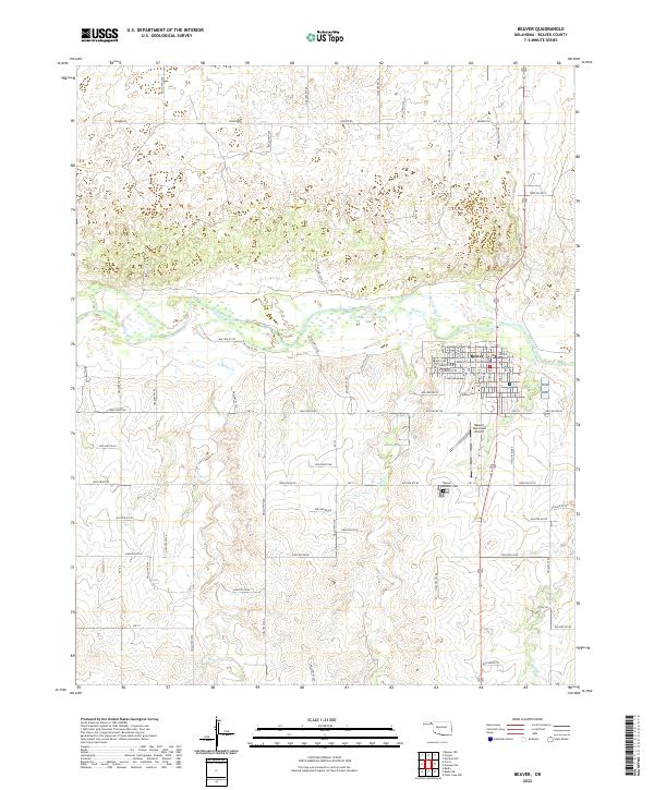 Beaver topographic map thumbnail
