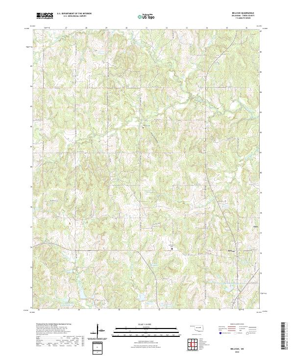 Bellvue topographic map thumbnail