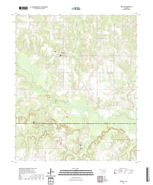Bentley topographic map thumbnail
